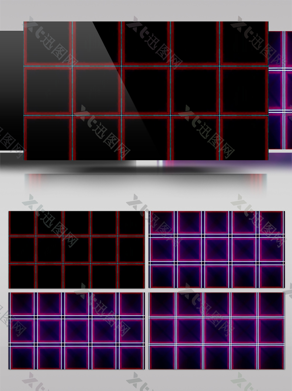 紫色线条视频素材