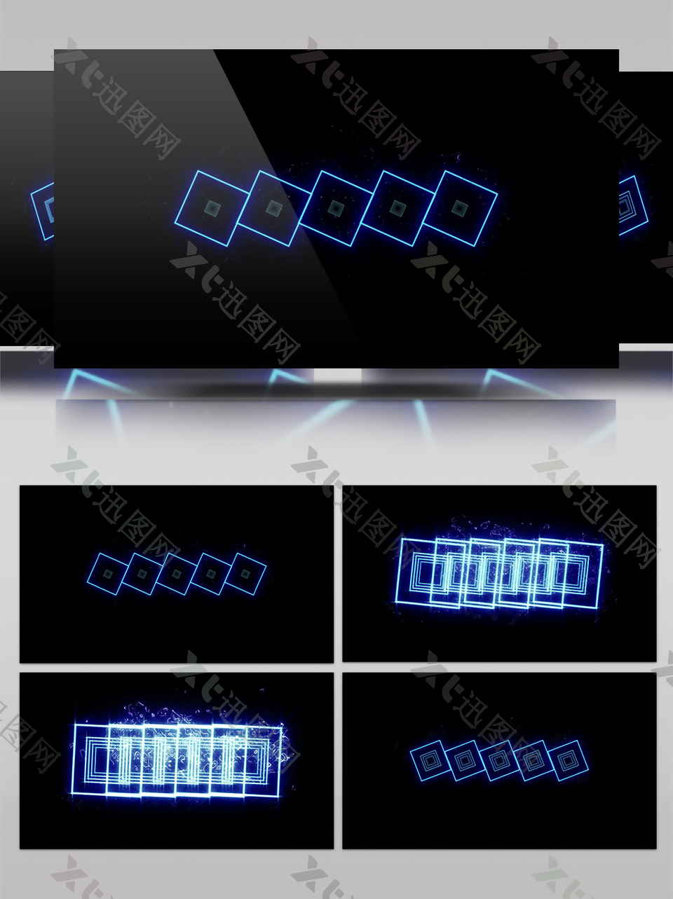 蓝色科技视频素材