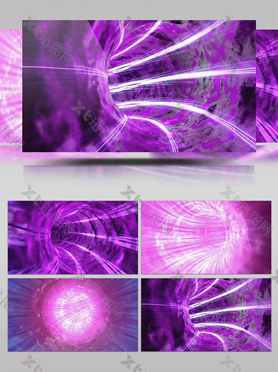 紫色科幻光效通道视频素材