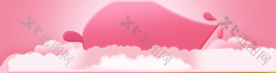 粉色圆球banner背景素材
