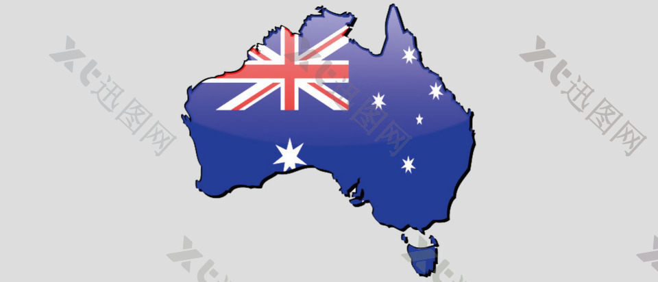 澳大利亚创意地图免抠psd透明素材