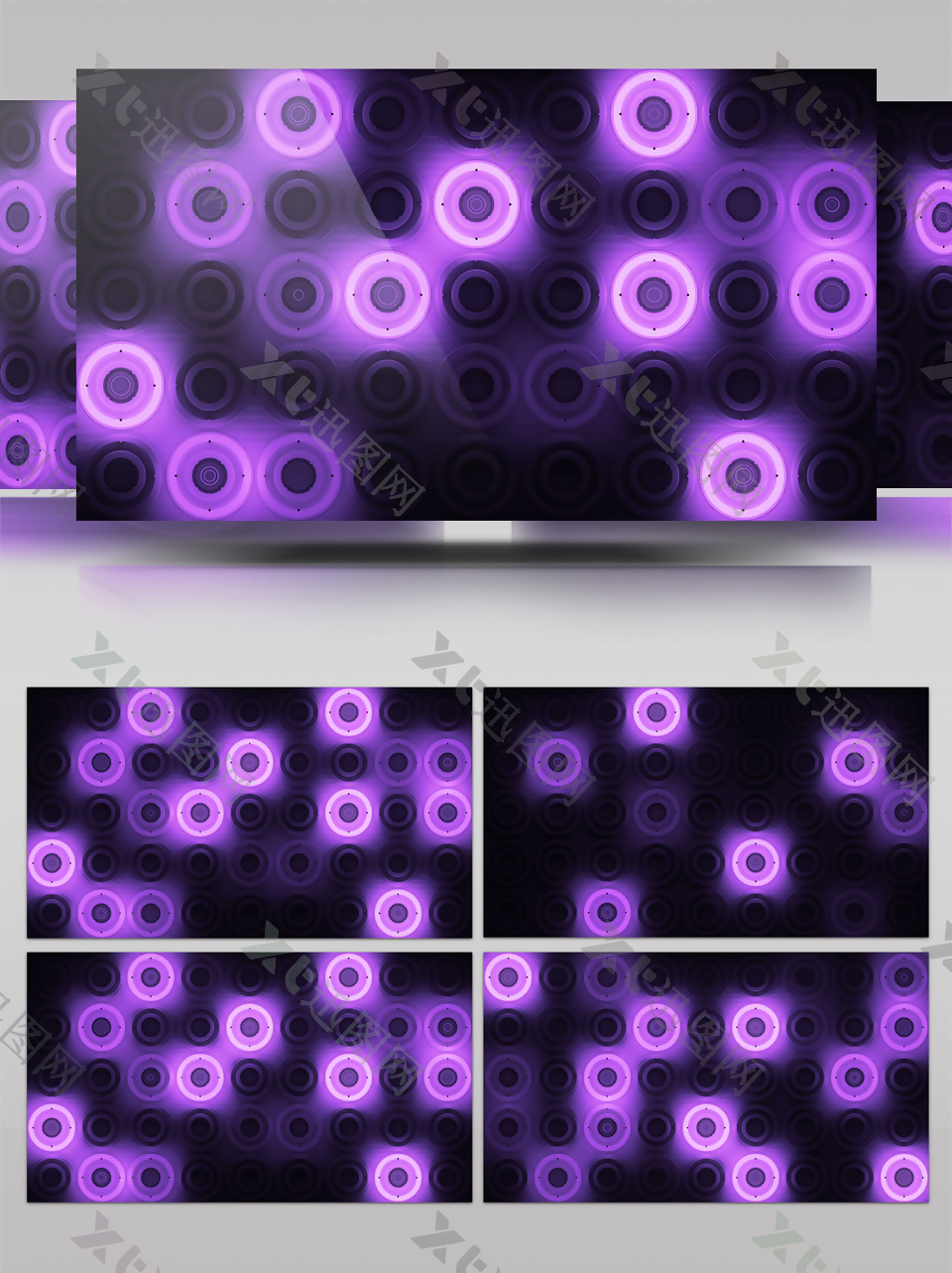 紫色小圆圈灯光视频素材