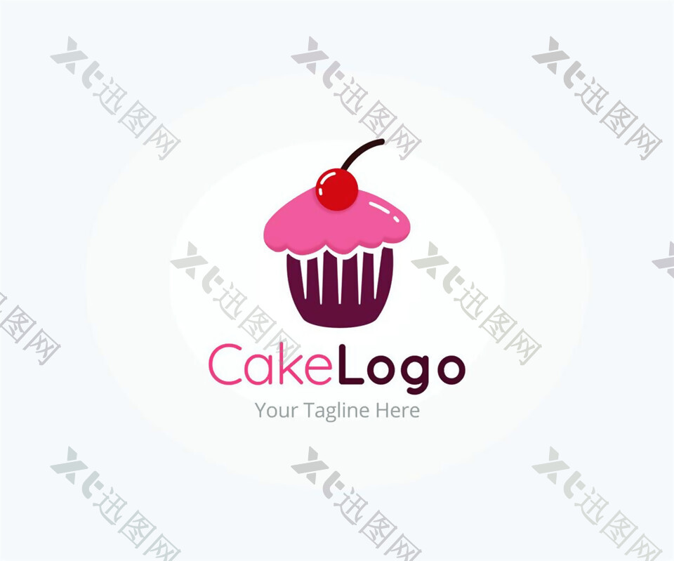 卡通蛋糕logo设计图片