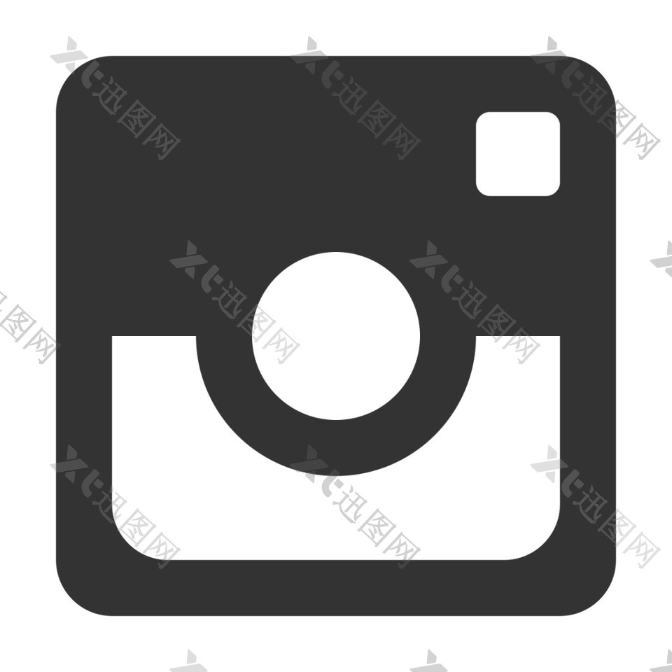 黑白instagram广泛应用图标