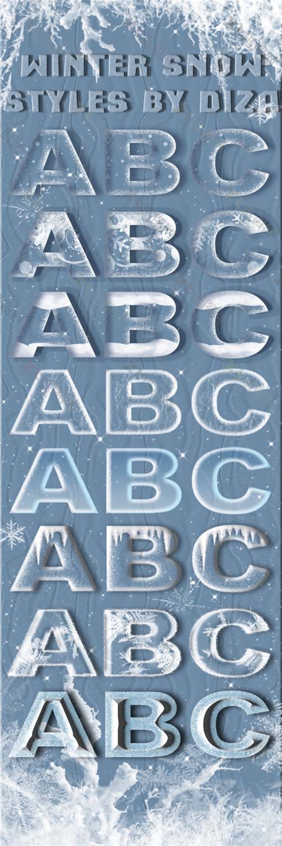 雪天下不同形态ABCpsd源文件