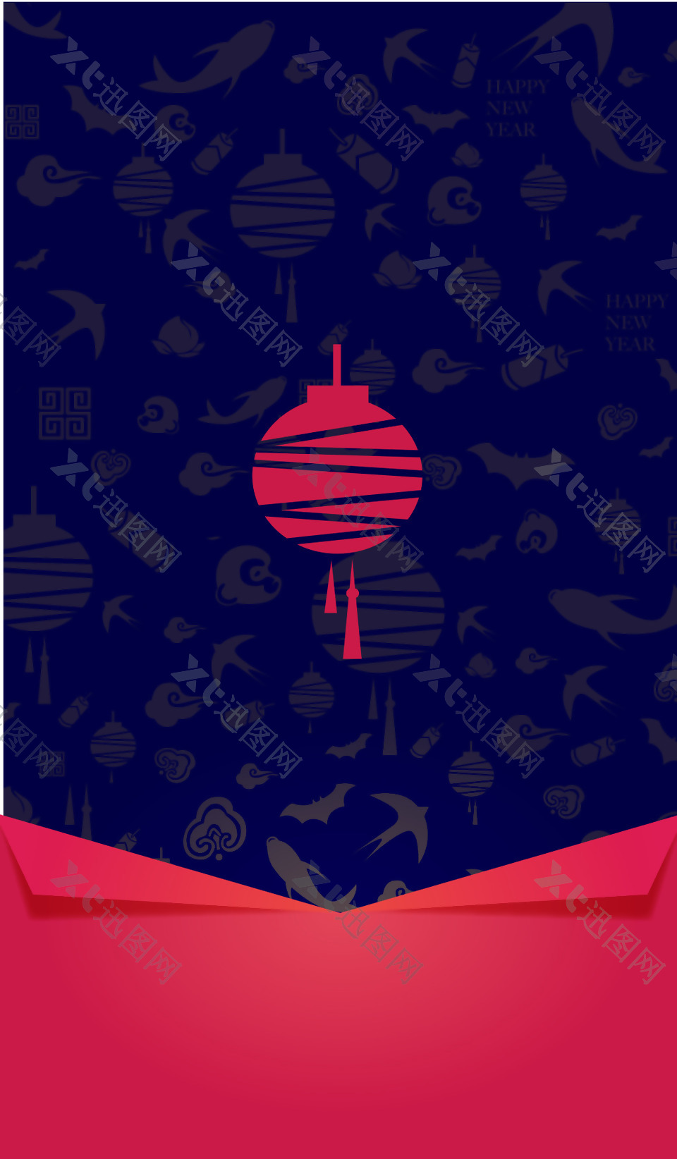 新年春节海报背景模板