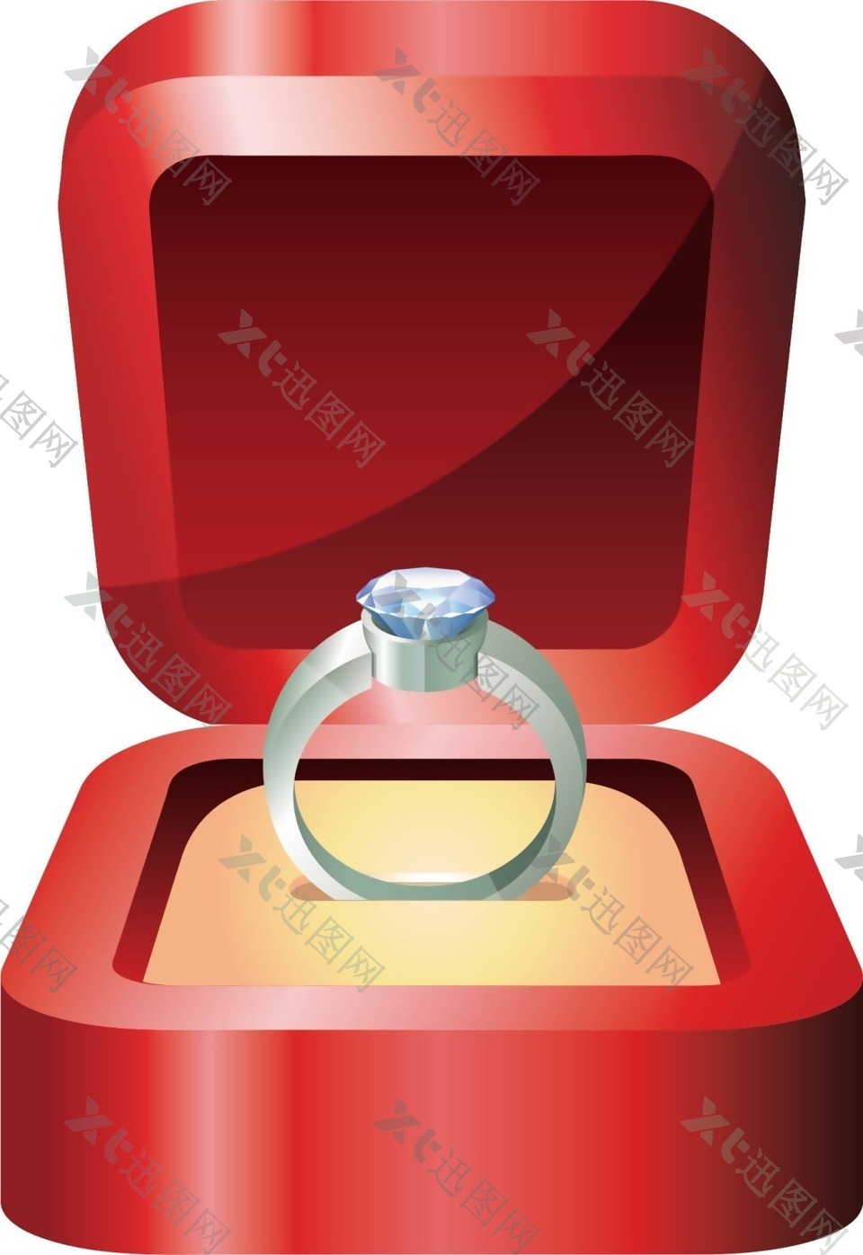 爱情钻石戒指元素