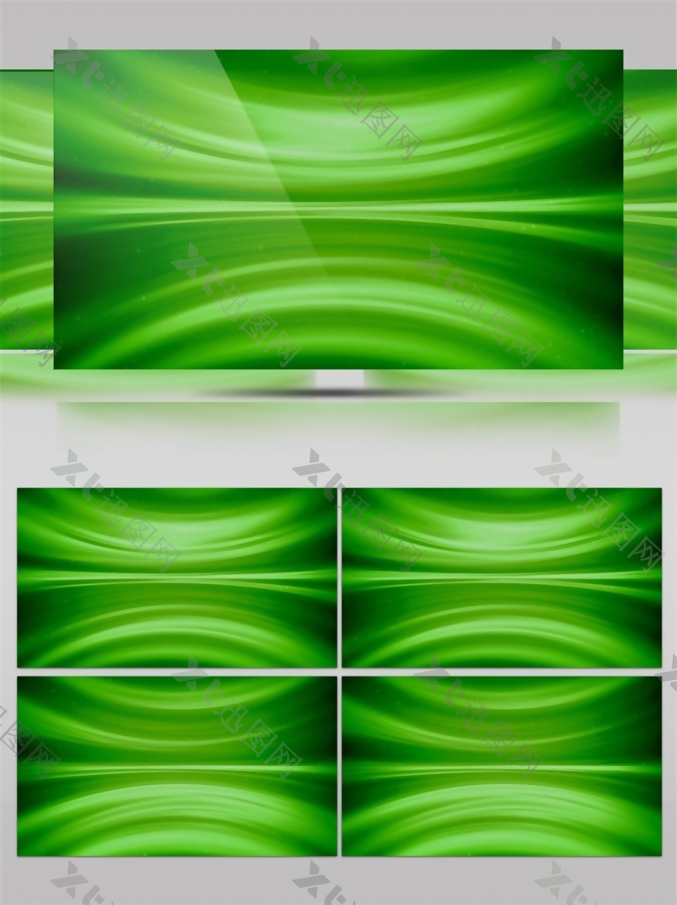 绿色波纹高清视频素材