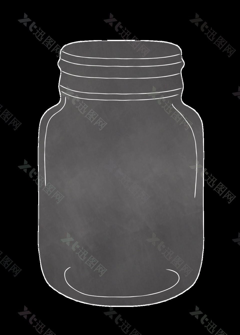 黑影酒瓶卡通透明素材