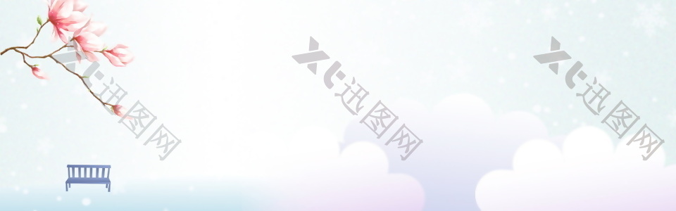 小清新冬季banner背景