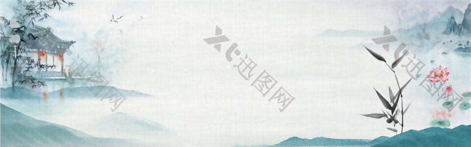 彩绘中国风海报背景