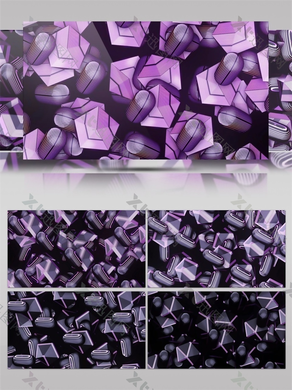 紫色碎片高清视频素材