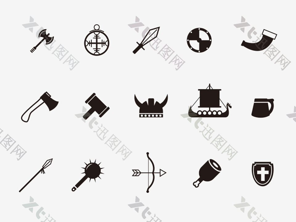 15款黑色维京力量图标icon