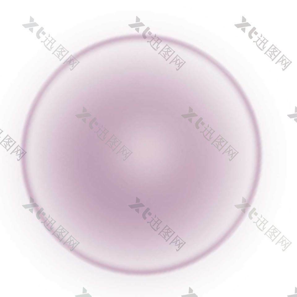 透明紫色圆球png元素