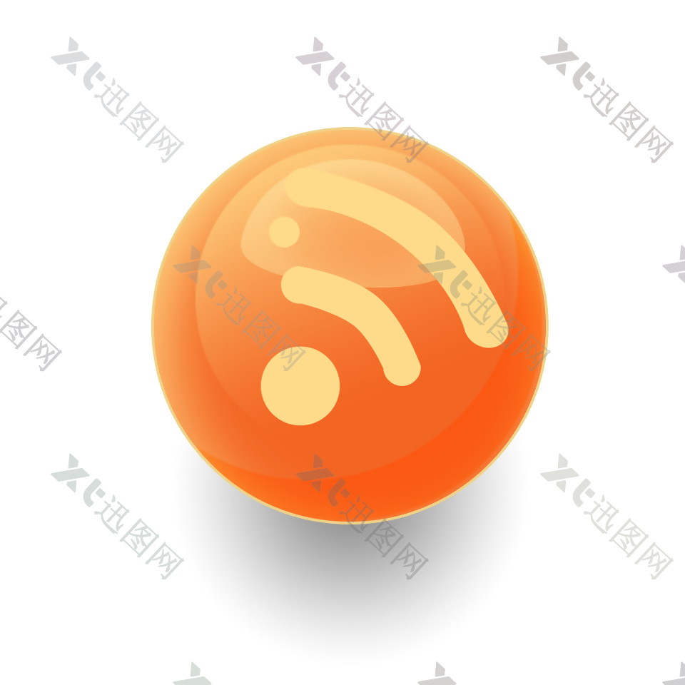 RSS图标水晶球圆球