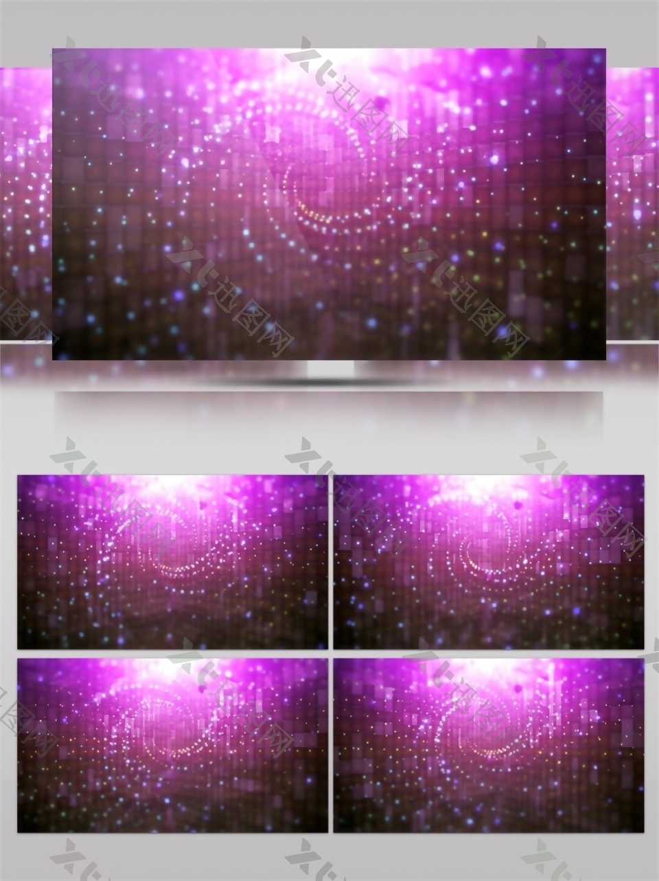紫色唯美星空高清视频素材