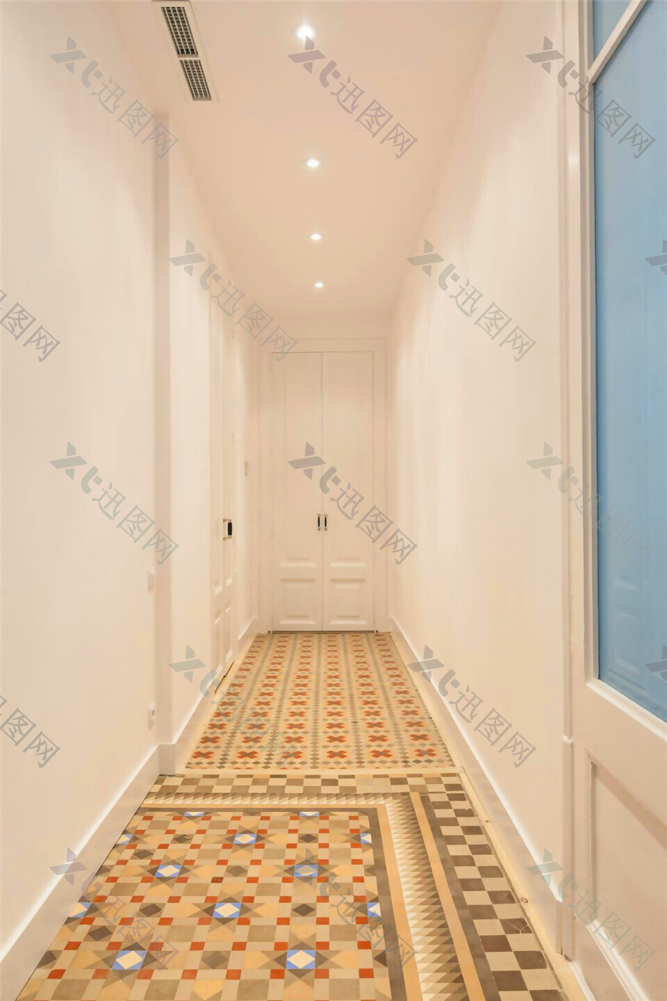 现代客厅文艺走廊民族风地毯室内装修效果图