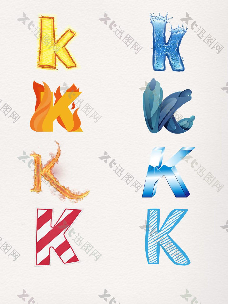 Klogo艺术字元素k商标图案图标