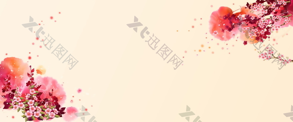 新年新春元旦banner背景
