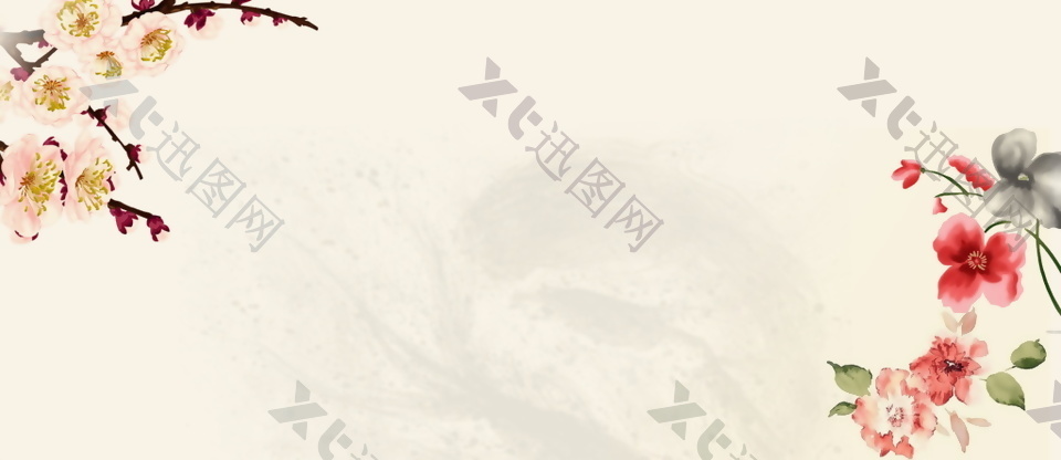 简约个性春节banner背景