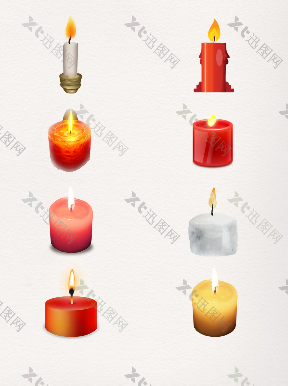 腊八节蜡烛装饰元素