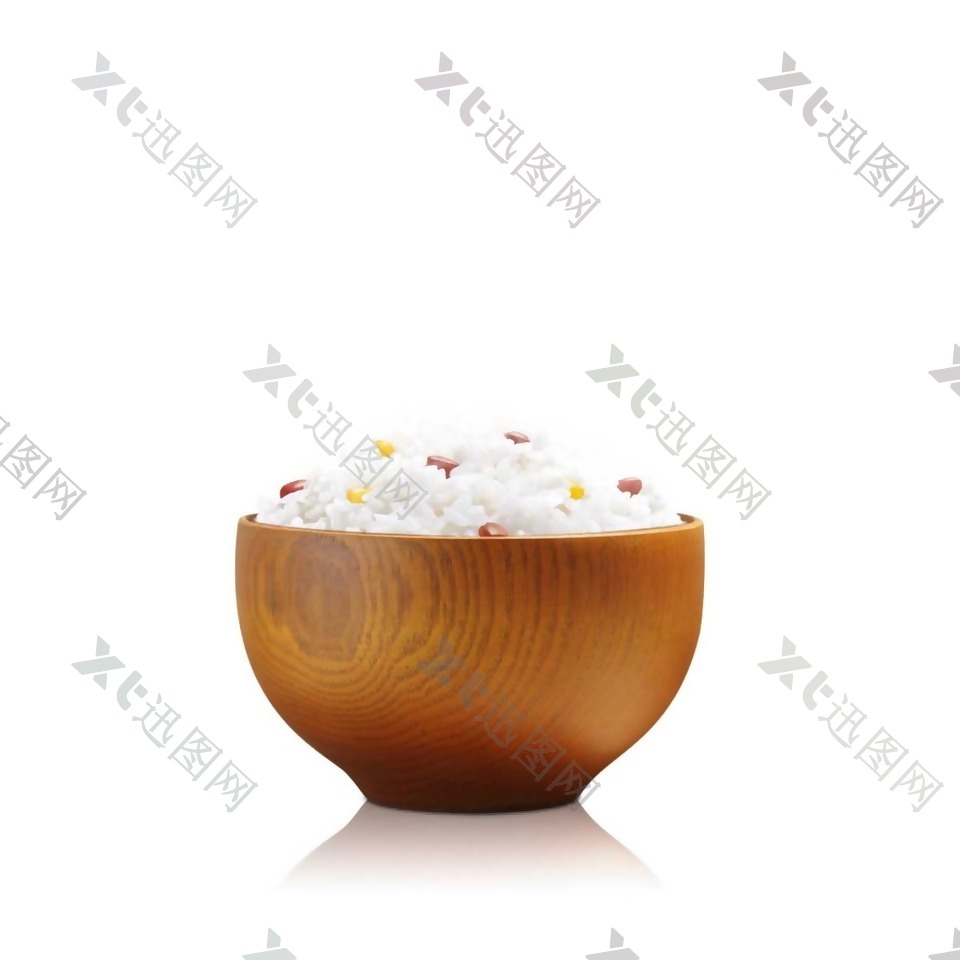 木碗米饭元素
