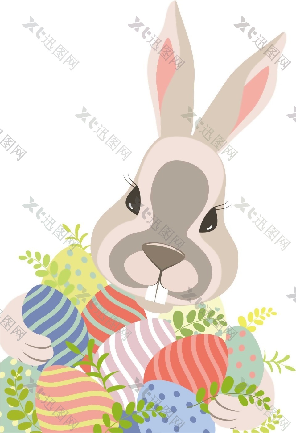 卡通兔子动物图案png素材