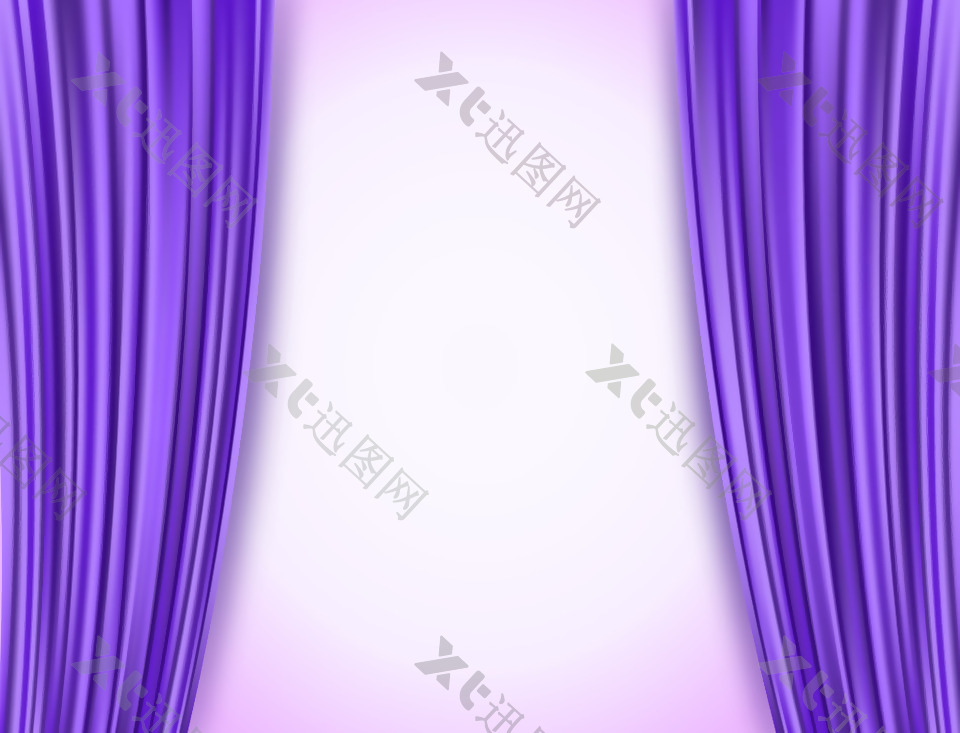 矢量紫色舞台幕布背景