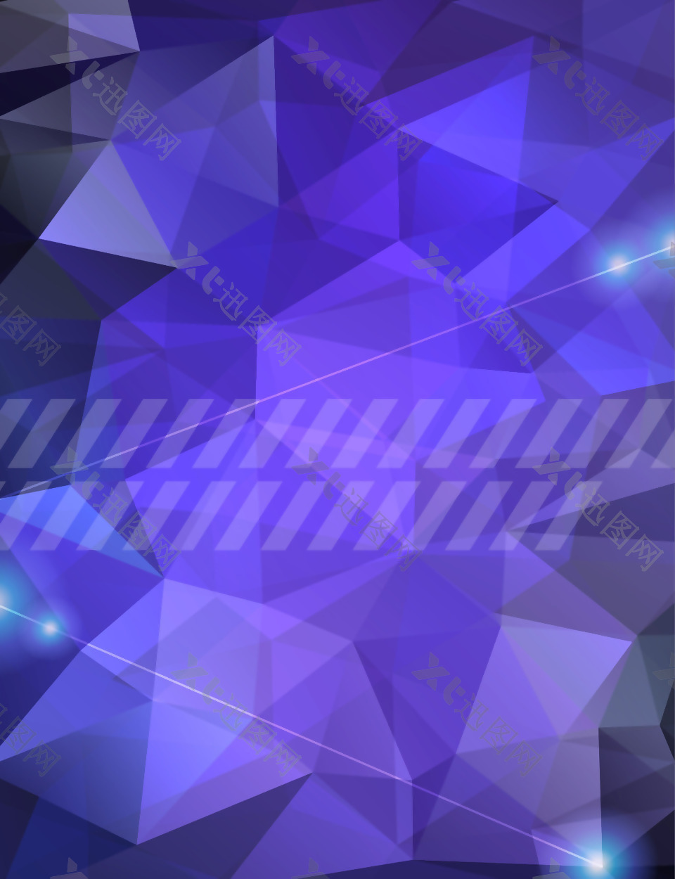 矢量紫色几何不规则图形科技商务背景