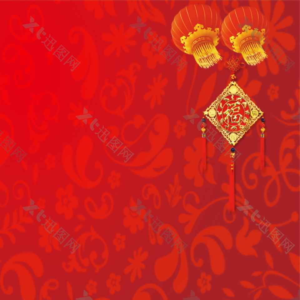 中式古典纹理新年主图设计