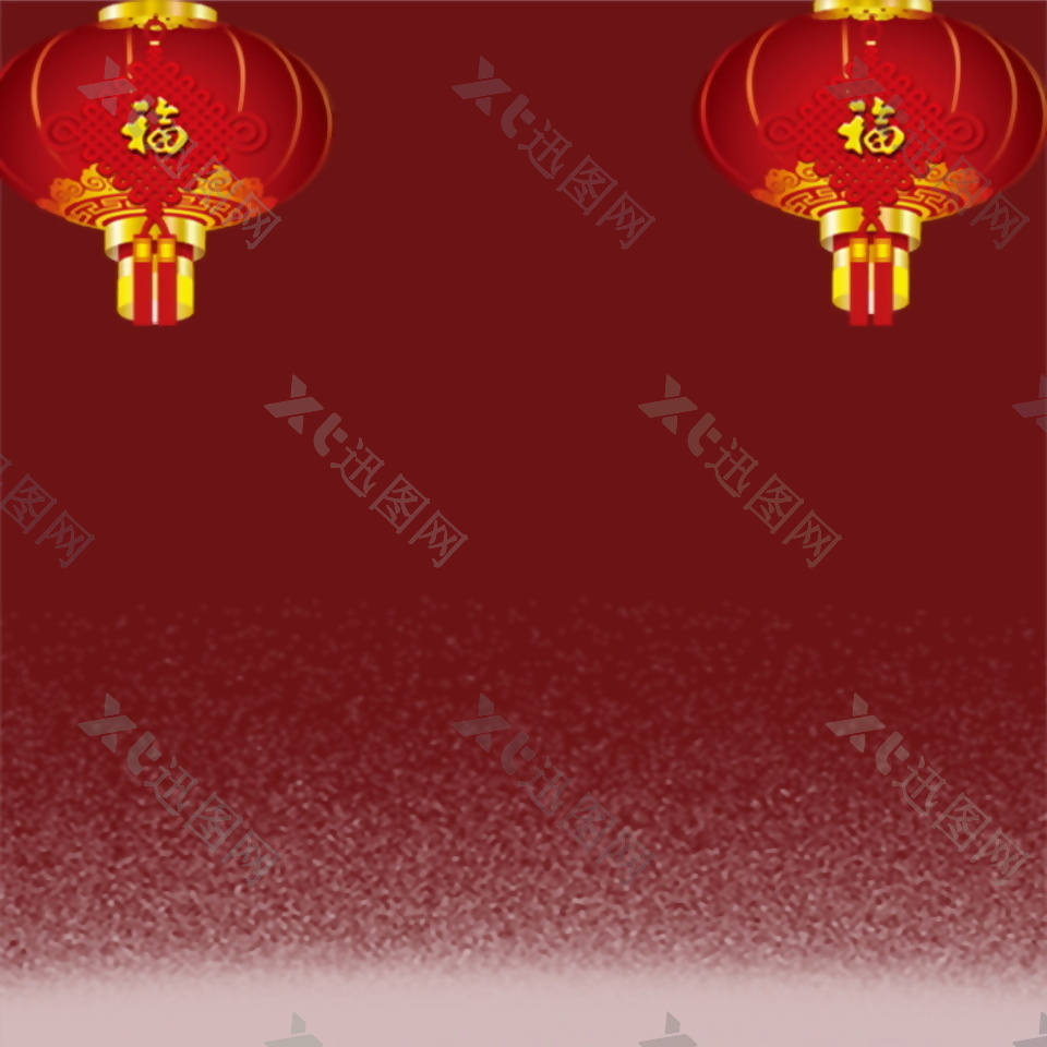 红色新年灯笼主图设计