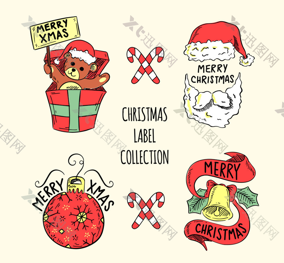 圣诞装饰标签素材