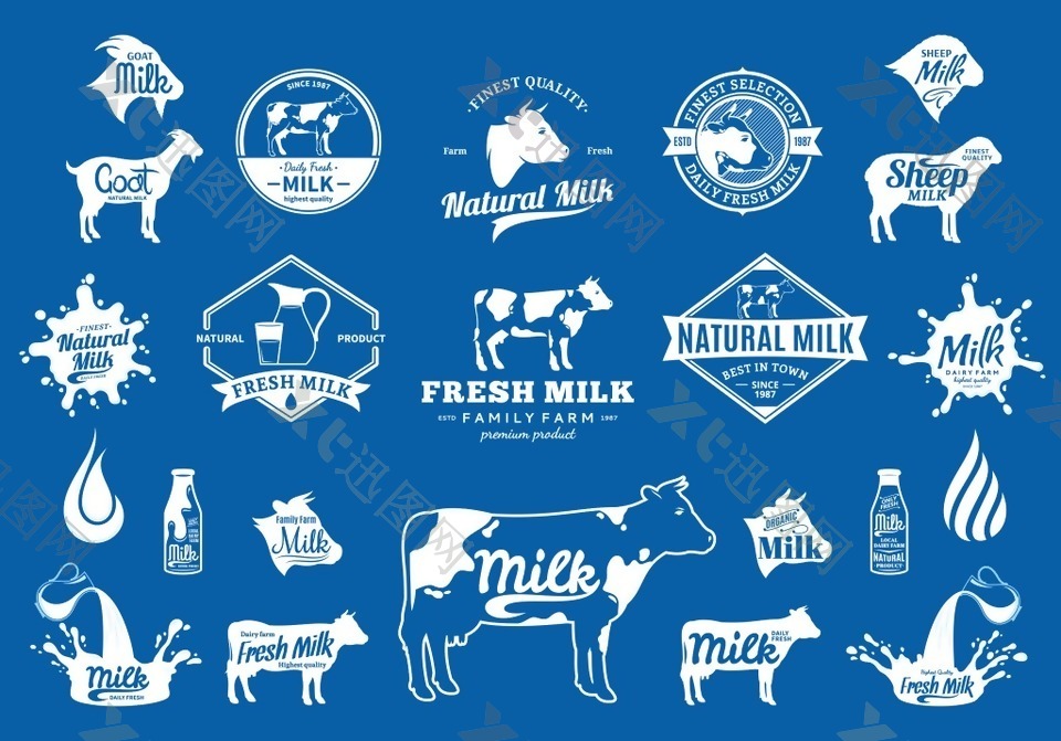 美味营养的牛奶图标