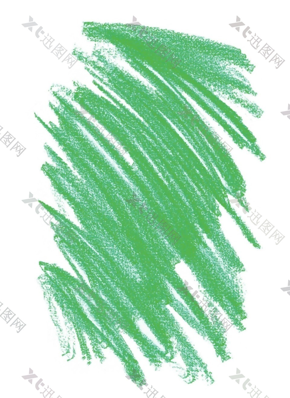 绿色手绘涂鸦png元素