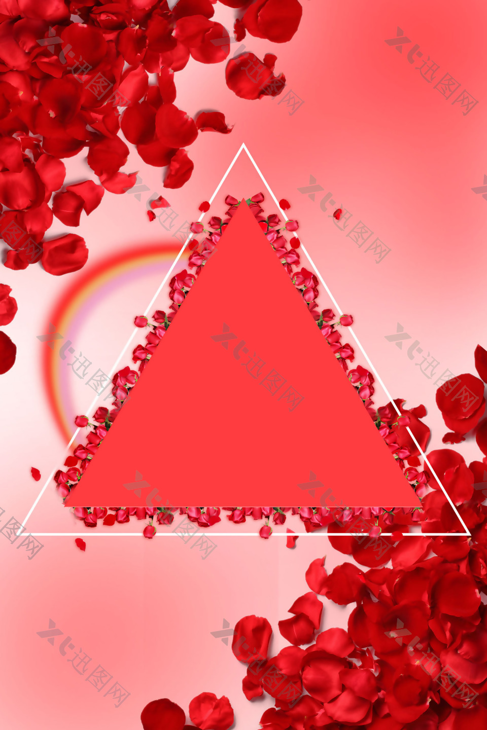 红色喜庆婚礼海报背景设计