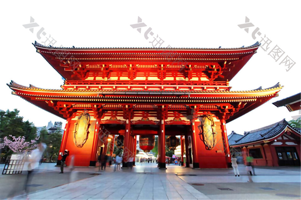 简约城市景色日本旅游装饰元素
