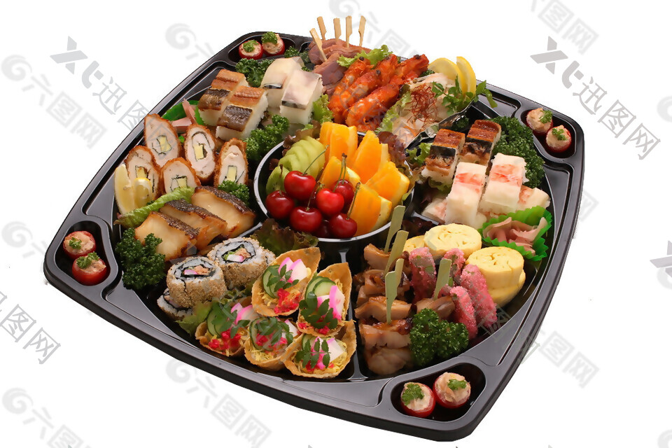 新鲜寿司拼盘料理美食产品实物