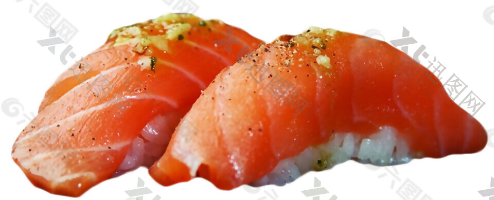 鲜艳红色寿司料理美食产品实物