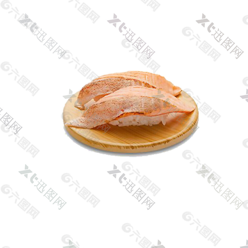 清新简约三文鱼寿司料理美食产品实物