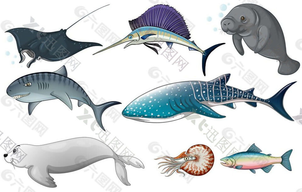 海鱼图片元素设计