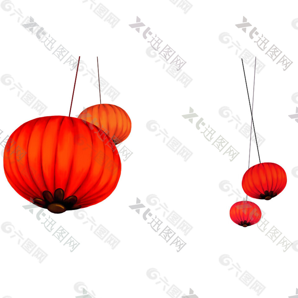 传统中式传统灯笼元素