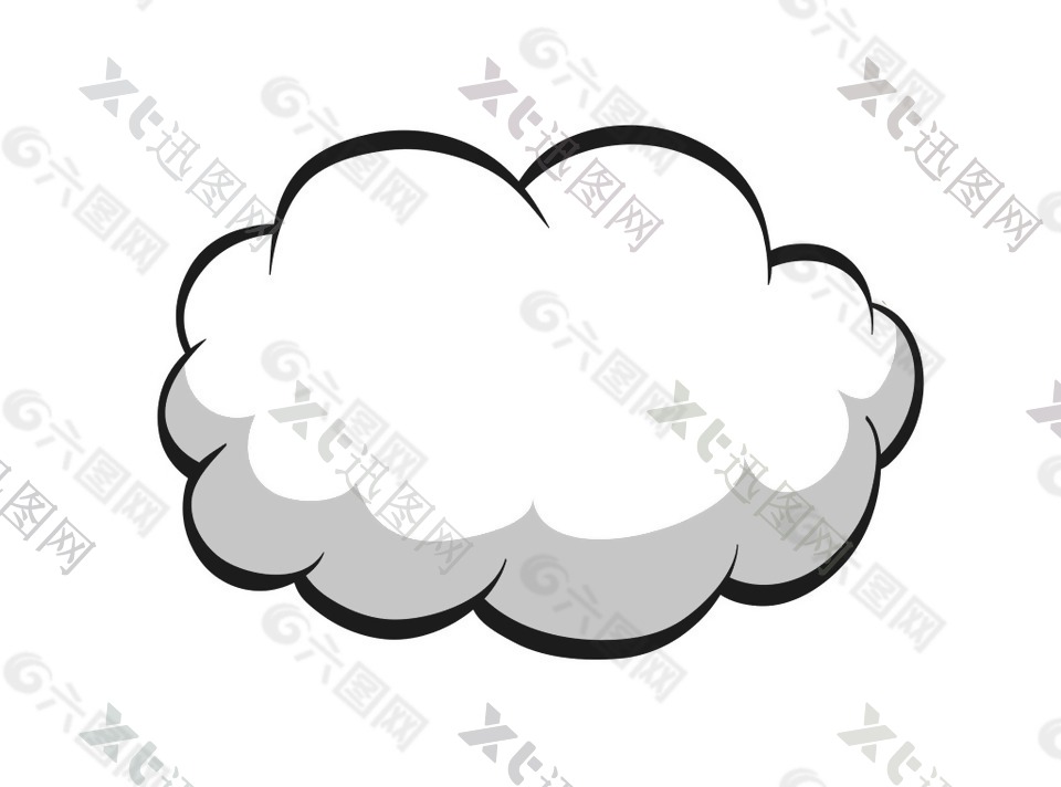 卡通白色云朵PNG元素