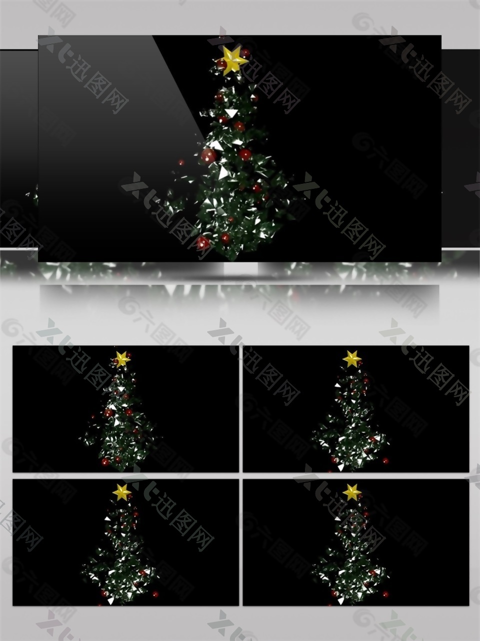 星星圣诞树圣诞节视频素材