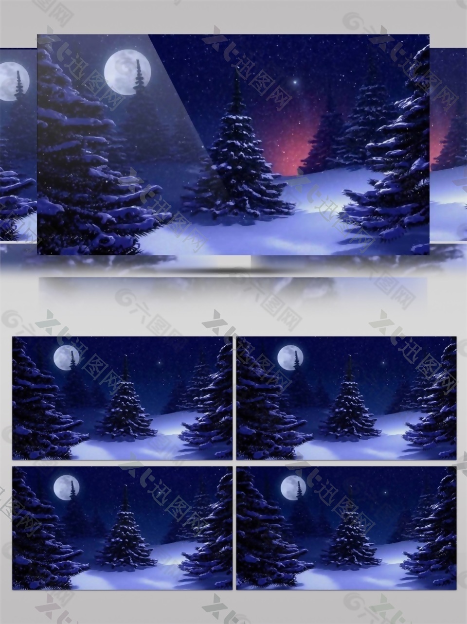 圣诞节雪景视频素材