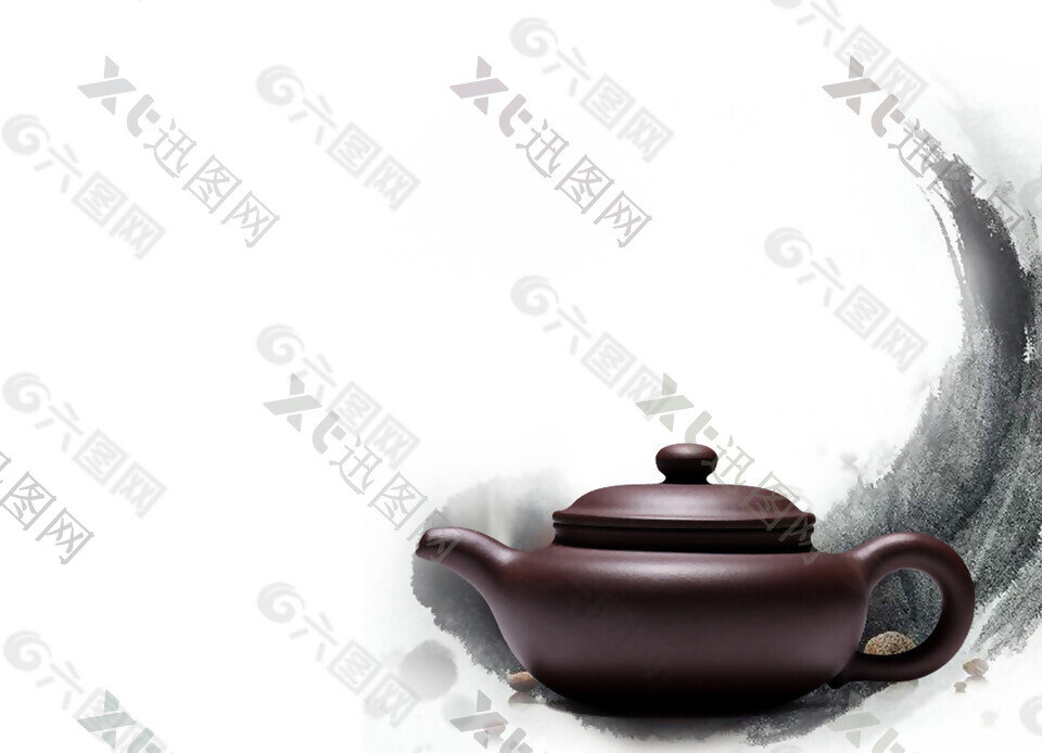 清新雅致紫砂茶壶产品实物