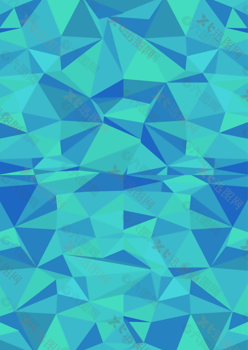 矢量蓝绿色几何不规则图形背景