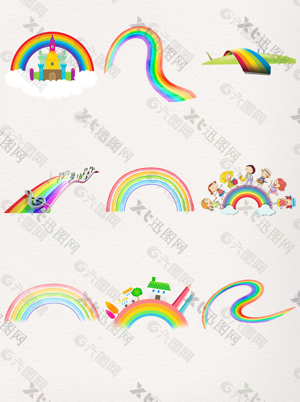儿童七色彩虹创意设计