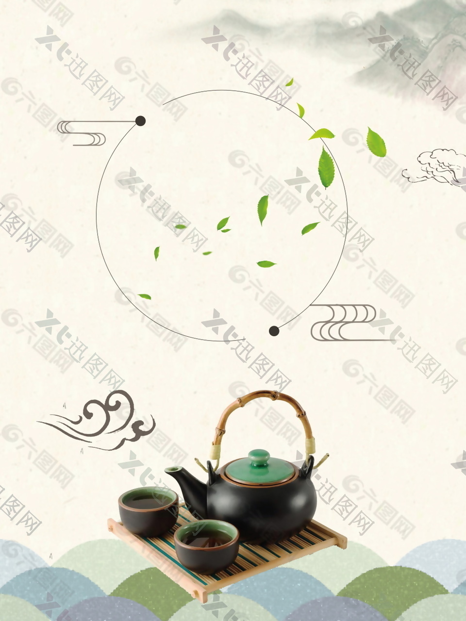 精美茶叶文化海报背景设计