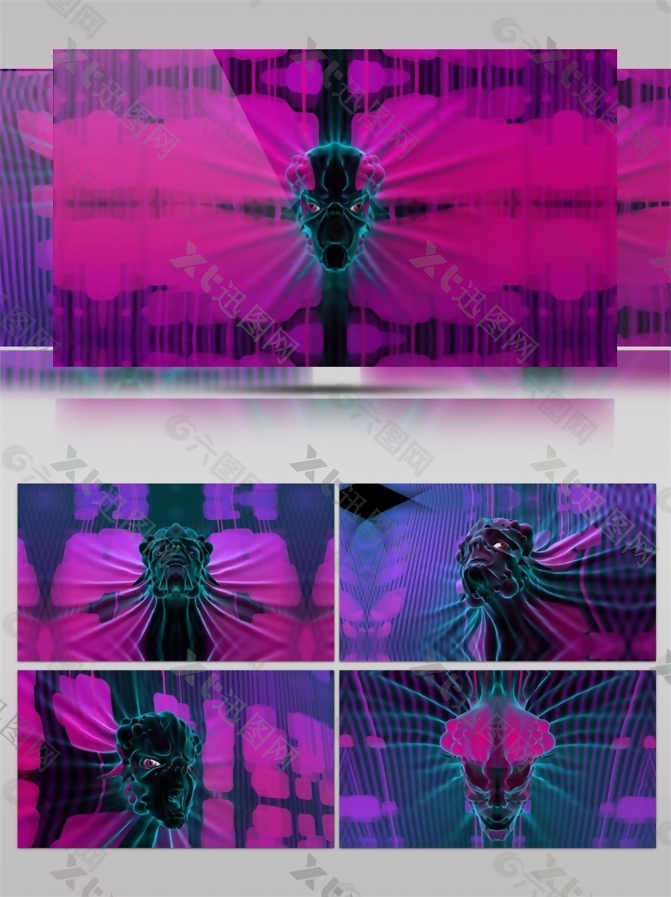 粉色渲染蝴蝶高清视频素材