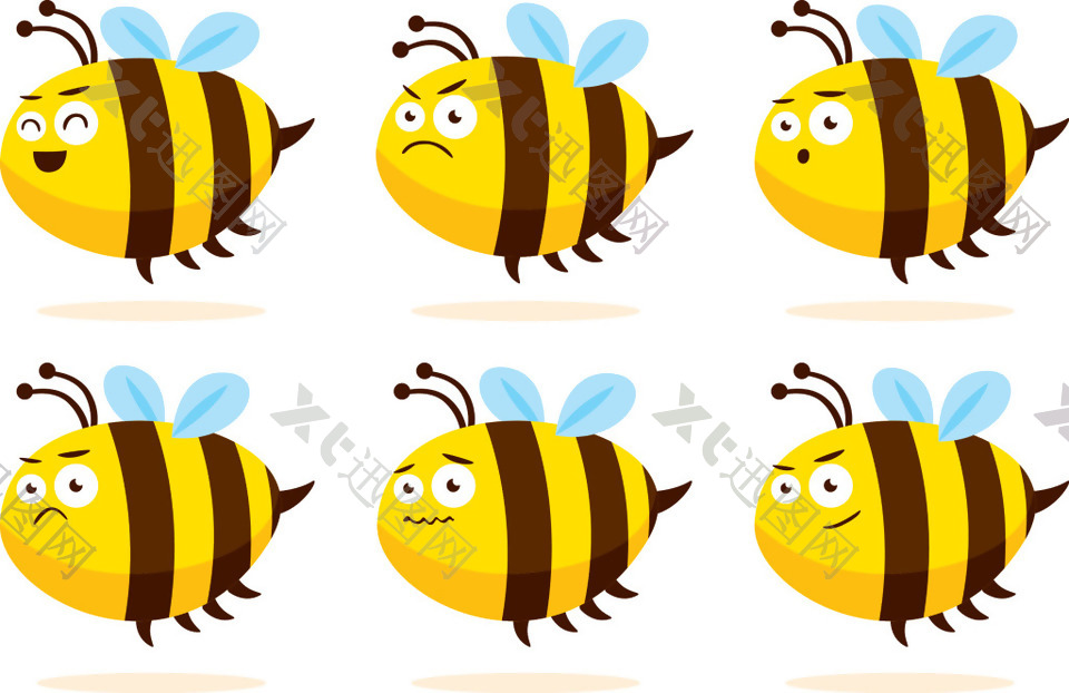 可爱蜜蜂素材
